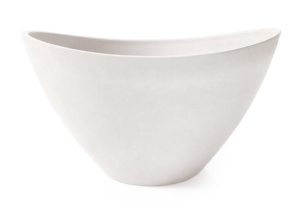 Doniczka ŁÓDKA z kompozytu 30x22x17cm BIAŁA GSYB30.BK