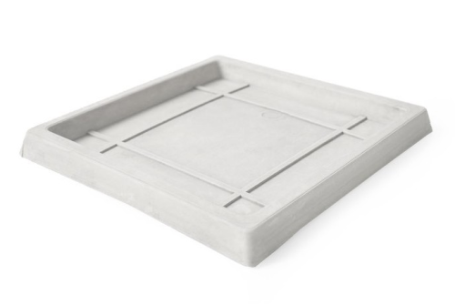 Podstawka KWADRATOWA z kompozytu 19x2cm BIAŁA GSFB30.BK.POD