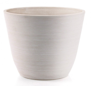 Donica z kompozytu w prążki 30cm  BIAŁA GS13D30.BK