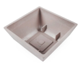 Doniczka Misa kwadratowa z kompozytu Eco TAUPE 25x25x17 GSWFD25.TP