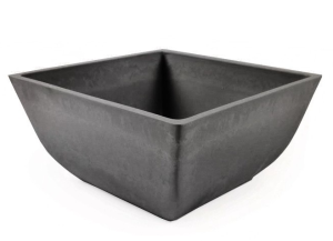 Doniczka Misa kwadratowa z kompozytu Eco SZARA 25x25x17 GSWFD25.SZ