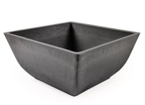 Doniczka Misa kwadratowa z kompozytu Eco SZARA 25x25x17 GSWFD25.SZ