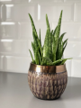 Doniczka ceramiczna FIOLET & GOLD mała 12cm