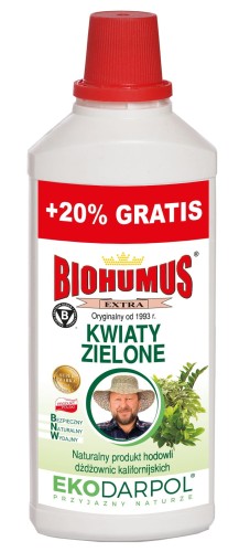BIOHUMUS nawóz naturalny do Kwiatów Zielonych 1L+20% EKODARPOL