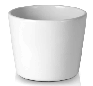 Doniczka osłonka ceramiczna BIAŁA gładka 12cm