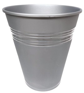 Doniczka Palmówka Wiadro Juka 25cm SREBRNA