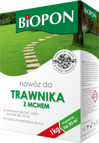 Nawóz granulowany do trawnika z mchem BIOPON 1kg