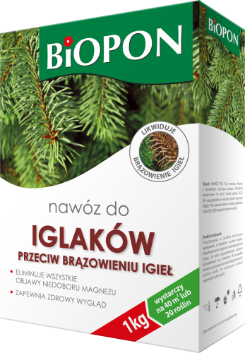 Nawóz przeciw brązowieniu igieł BIOPON 1kg