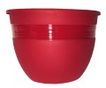 Doniczka Baryłka plastikowa TRWAŁA 21cm CZERWONY