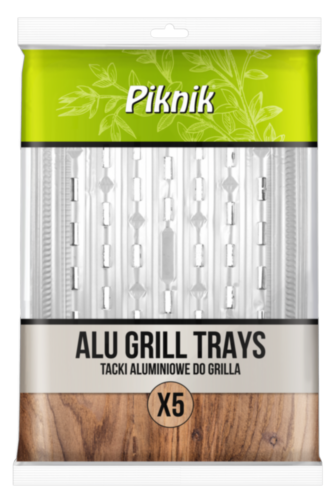 Tacki do GRILLA  duże 344x224mm aluminiowe 5szt PIKNIK