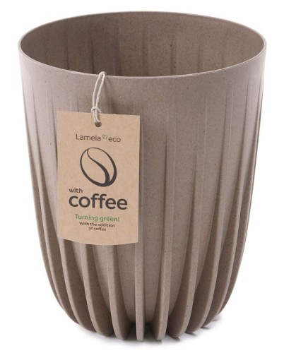 Doniczka kompozytowa MIRA ECO coffee latte 19cm LAMELA