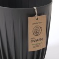 Doniczka MIRA ECO recycled antracytowa 25cm LAMELA