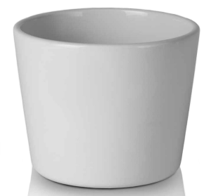 Doniczka osłonka ceramiczna SZARA gładka 12cm