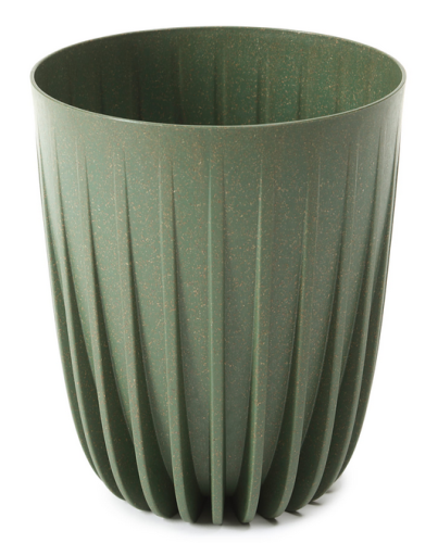 Doniczka MIRA ECO WOOD recycled Zielona 19cm LAMELA