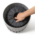 Doniczka kompozytowa MIRA ECO coffee latte 19cm LAMELA