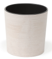 Doniczka Malwa Dłuto ECO WOOD 30cm BIAŁA z wkładem LAMELA