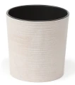 Doniczka Malwa Dłuto ECO 25cm BIAŁA z wkładem LAMELA