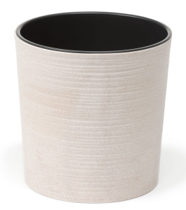 Doniczka Malwa Dłuto ECO 25cm BIAŁA z wkładem LAMELA