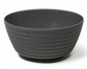 Doniczka misa JERSEY 30cm antracytowa LAMELA