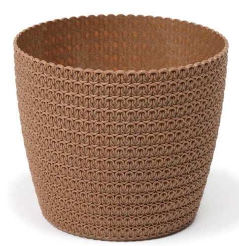 Doniczka MAGNOLIA JERSEY  ECO WOOD 26 Brązowa LAMELA