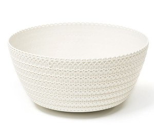 Doniczka misa JERSEY 30cm biała LAMELA