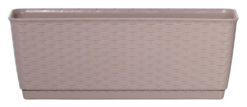 Skrzynka balkonowa RATOLLA z podstawką 50cm MOCCA