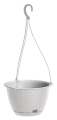 Doniczka Wisząca RATOLLA z podstawką TECHNO RATTAN Biały 22,7cm