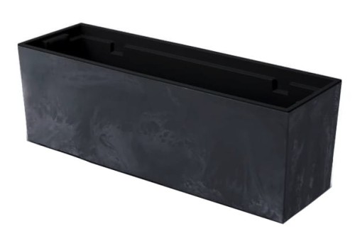 Doniczka skrzynka balkonowa wisząca Urbicase beton efekt DUC600EW antracyt