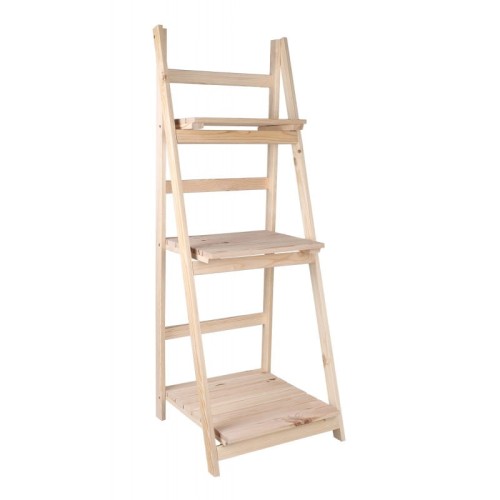 Kwietnik, Regał DREWNIANY 3 półki NATURALNY