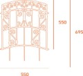 Pergola, Płotek Antico 4 elementy 55x55cm DOMELO