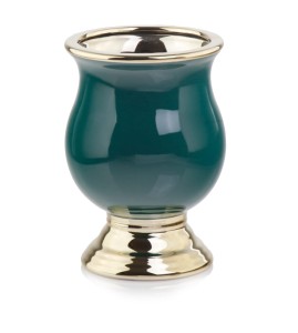 Doniczka ceramiczna URNA gold&green 15cm