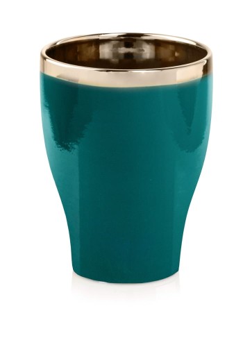 Doniczka ceramiczna STORCZYK gold&green 14cm