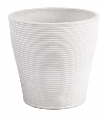 Doniczka z kompozytu BIAŁA z wcięciami GS12AD15.BK 15x15cm