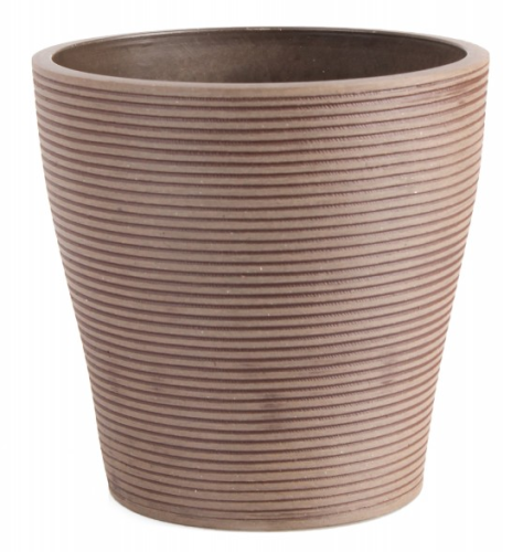 Doniczka z kompozytu BRĄZ z wcięciami GS12AD15.BR 15x15cm