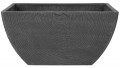 Donica  z kompozytu  Eco SZARA  Struktura Pnia 41x26x21 cm GSQ41.SZ