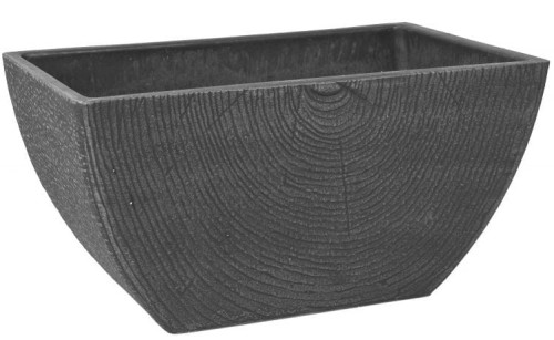 Donica  z kompozytu  Eco SZARA  Struktura Pnia 41x26x21 cm GSQ41.SZ