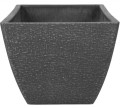 Donica  z kompozytu  Eco SZARA  Struktura Pnia 41x26x21 cm GSQ41.SZ