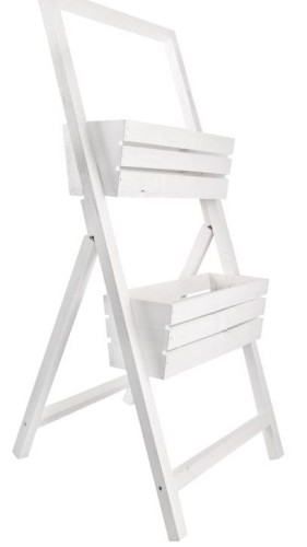 Kwietnik drewniany stojak BIAŁY  TD106.2