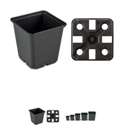 Doniczka produkcyjna, rozsadowa CZARNA  9x9x10 EX