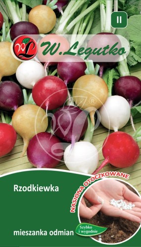 Rzodkiewka Mix odmian, otoczkowana LEGUTKO