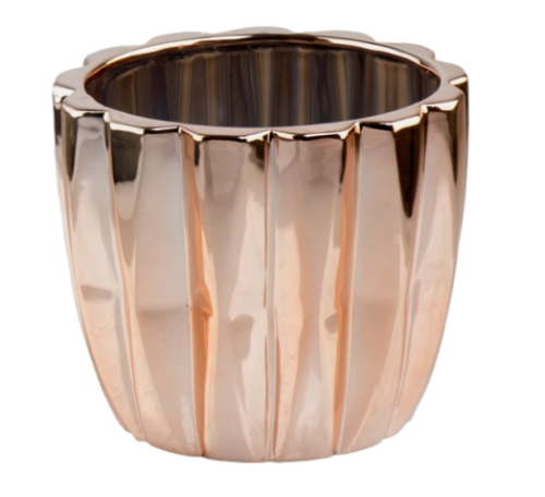 Doniczka ceramiczna CYLINDER rose gold