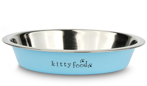 Miska ze stali nierdzewnej NIEBIESKA dla kota 15cm HAPPET M130