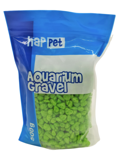Żwirek dekoracyjny do akwarium zielony 0,7cm 0,5kg