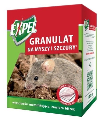 Granulat na myszy i szczury w saszetkach EXPEL 140g
