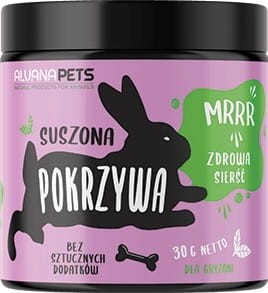 POKRZYWA dla GRYZONI odporność sierść 30g ALVANAPETS