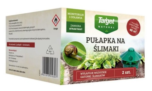Pułapka n ślimaki 2szt + płyn atraktant TARGET na 20m2