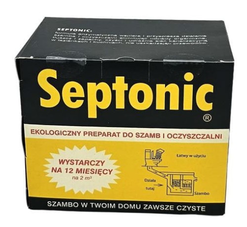 Enzymy do szamba, oczyszczalni 12 torebek (1 rok) SEPTONIC