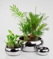 Doniczka ceramiczna misa SREBRNA lustrzana 19cm