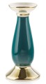 Świecznik ceramiczny zielono - złoty 25cm