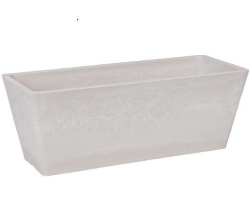 Donica prostokątna z kompozytu Biała GSU35.BK 35cm